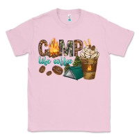 Bubblegum Pink camp life coffee with coffee cup Classic Tee - texasbilliewilder