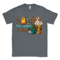 Charcoal Heather camp life coffee with coffee cup Classic Tee - texasbilliewilder