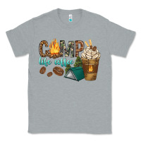 Heather Grey camp life coffee with coffee cup Classic Tee - texasbilliewilder