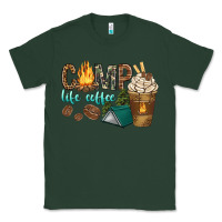 Sports Green camp life coffee with coffee cup Classic Tee - texasbilliewilder