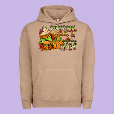 Pumpkin Spice Everything Nice Urban Hoodie Designed By Nancycooperartshop