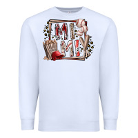 White mimi baseball Premium Sweatshirt - RacoonDesign