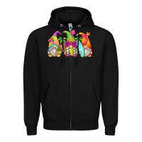 Black summer gnomes Zipper Hoodie - Zillion Design Studio
