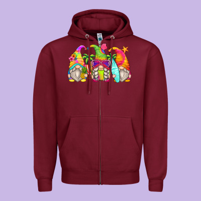 Summer Gnomes Zipper Hoodie Designed By Zillion Design Studio