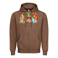 Chestnut summer gnomes Zipper Hoodie - Zillion Design Studio