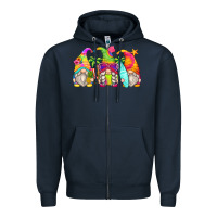 Navy summer gnomes Zipper Hoodie - Zillion Design Studio