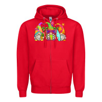 Red summer gnomes Zipper Hoodie - Zillion Design Studio