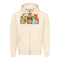 Sandshell summer gnomes Zipper Hoodie - Zillion Design Studio