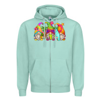 Seafoam summer gnomes Zipper Hoodie - Zillion Design Studio