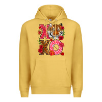 Antique Gold xoxo with tiger Premium Hoodie - NancyCooperArtShop