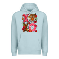 Blue Mist xoxo with tiger Premium Hoodie - NancyCooperArtShop