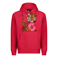 Cardinal xoxo with tiger Premium Hoodie - NancyCooperArtShop