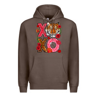 Coffee xoxo with tiger Premium Hoodie - NancyCooperArtShop