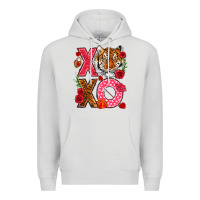 Dove Grey xoxo with tiger Premium Hoodie - NancyCooperArtShop