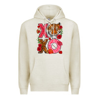 Oatmeal Heather xoxo with tiger Premium Hoodie - NancyCooperArtShop