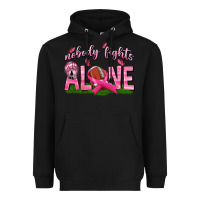 Black Football Nobody Fights Alone Heavyweight Hoodie - texasbilliewilder