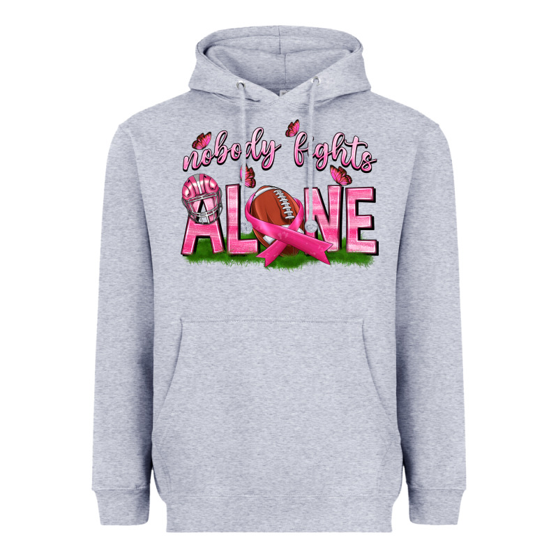 Football Nobody Fights Alone Heavyweight Hoodie by texasbilliewilder | Teevron