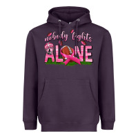 Plum Football Nobody Fights Alone Heavyweight Hoodie - texasbilliewilder