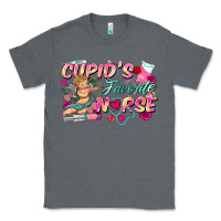 Charcoal Heather cupid's favorite nurse Classic Tee - FaDigitalArtStudio