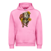 Fuchsia Pink hereford bull rope and sunflowers Urban Hoodie - LillyAllenDesigns