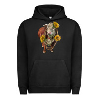Pigment Black hereford bull rope and sunflowers Urban Hoodie - LillyAllenDesigns