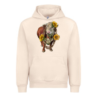 Sandshell hereford bull rope and sunflowers Urban Hoodie - LillyAllenDesigns