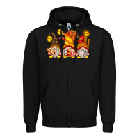 Black softball gnomes Zipper Hoodie - Zillion Design Studio