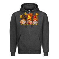 Charcoal Heather softball gnomes Zipper Hoodie - Zillion Design Studio