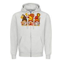 Dove Grey softball gnomes Zipper Hoodie - Zillion Design Studio