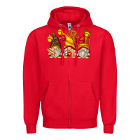 Red softball gnomes Zipper Hoodie - Zillion Design Studio