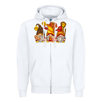 White softball gnomes Zipper Hoodie - Zillion Design Studio