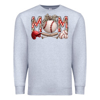Heather Grey mom baseball Premium Sweatshirt - RacoonDesign