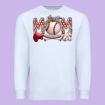 Mom Baseball Premium Sweatshirt Designed By Racoondesign