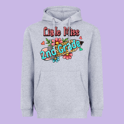 Little Miss Second Grade Heavyweight Hoodie Designed By Ranaportraitstore