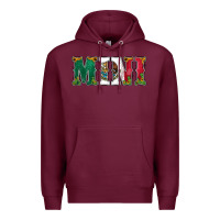 Burgundy mexican flag mini Premium Hoodie - Jasminsmagicworld