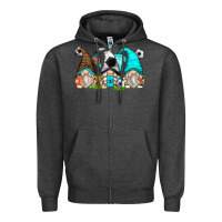 Charcoal Heather soccer gnomes Zipper Hoodie - Zillion Design Studio