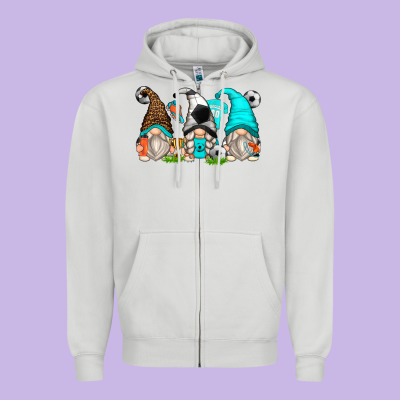 Soccer Gnomes Zipper Hoodie Designed By Zillion Design Studio