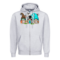 Heather Grey soccer gnomes Zipper Hoodie - Zillion Design Studio