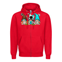 Red soccer gnomes Zipper Hoodie - Zillion Design Studio