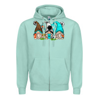 Seafoam soccer gnomes Zipper Hoodie - Zillion Design Studio