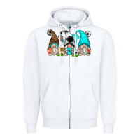 White soccer gnomes Zipper Hoodie - Zillion Design Studio