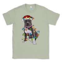 Matcha Pitbull With Christmas Lights Classic Tee - RanaPortraitStore