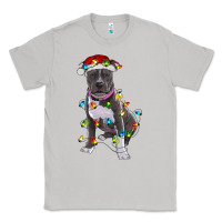 Moon Dust Pitbull With Christmas Lights Classic Tee - RanaPortraitStore