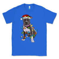 True Royal Pitbull With Christmas Lights Classic Tee - RanaPortraitStore