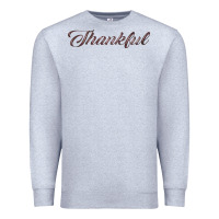 Heather Grey thankful Premium Sweatshirt - FaDigitalArtStudio