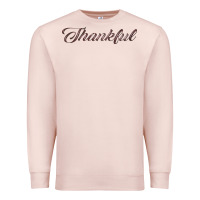 Pale Pink thankful Premium Sweatshirt - FaDigitalArtStudio