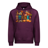 Mauve Wine Talk turkey to me Urban Hoodie - NancyCooperArtShop