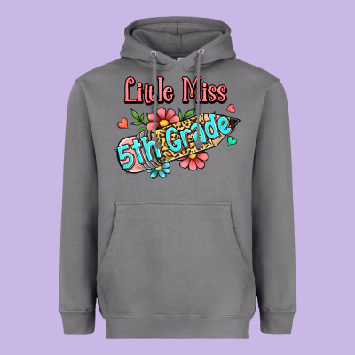 Little Miss Fifth Grade Heavyweight Hoodie Designed By Ranaportraitstore