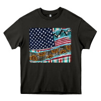 Asphalt American Flag Mouse Pad Heavy Core Tee - CowhideDigitalArt