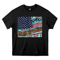Black American Flag Mouse Pad Heavy Core Tee - CowhideDigitalArt